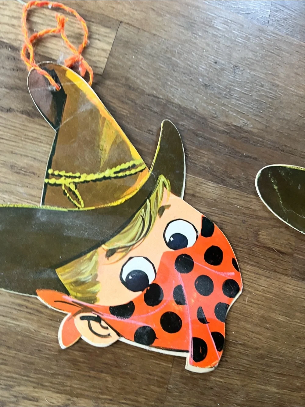 1950s Die cut Vintage Cowboy Party decorations set of two